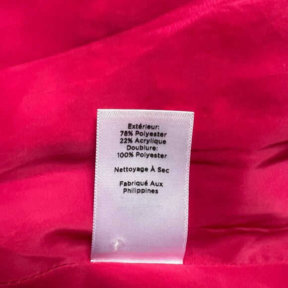 Talbots Tweed Peplum Jacket Women’s Blazer Neon Pink Boucle Corpcore | Size 6 - Picture 15 of 15